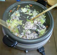 やきそば作成中１