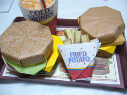ハンバーガーの折り紙