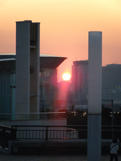夕日
