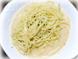 パスタにかけるスープ